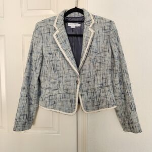 Garfield & Mark's 100% Cotton Blue & White Jacket. Size 6